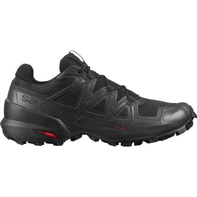 Black Salomon Speedcross 5 Men\'s Trail Running Shoes | IE LI1407